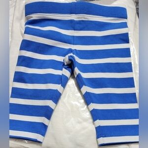 PRIMARY Blue and White Stripe Baby Pants 3-6 Months - New Without Tags